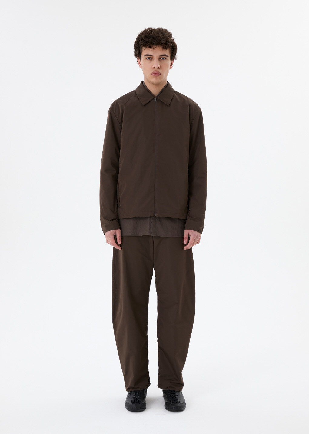 【AMOMENTO】Taffeta Padded Raglan Jumper AmomentoTaffetaPaddedJumperBla