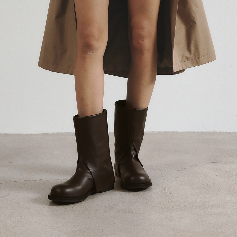 ★韓国人気★MIAE★Strap fur middle boots (2way) 한섬 EQL